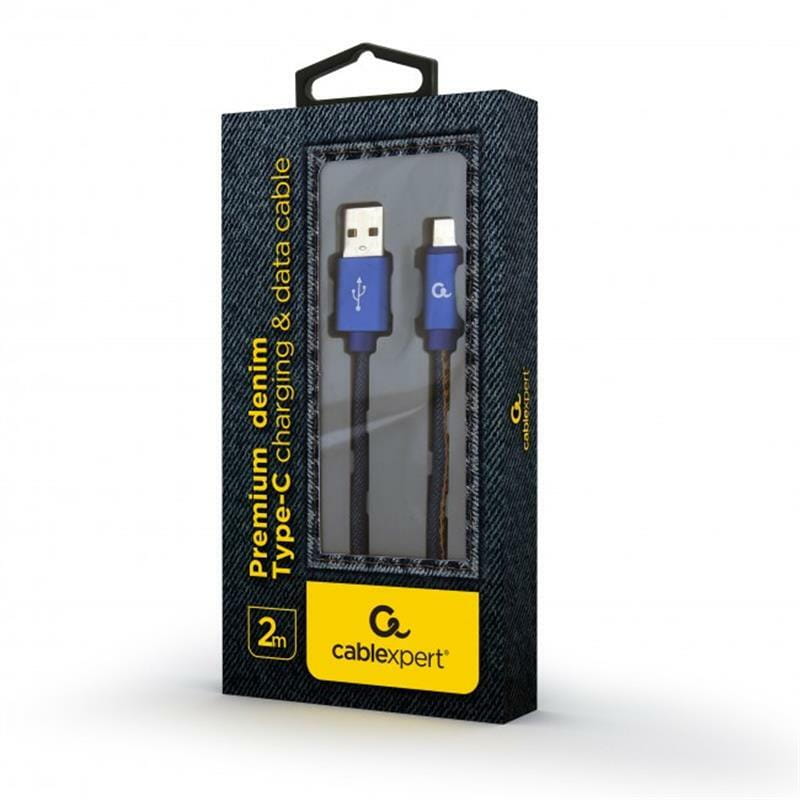 Кабель Cablexpert USB - USB Type-C V 2.0 (M/M), 2 м, синий (CC-USB2J-AMCM-2M-BL)
