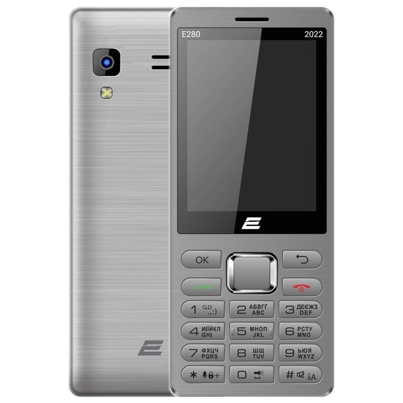 Мобильный телефон 2E E280 2022 Dual Sim Silver (688130245227)