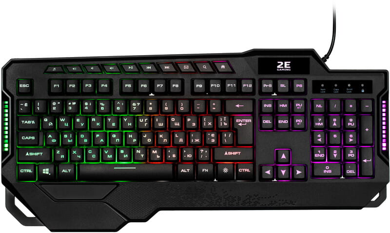 Клавіатура 2E Gaming KG340 LED Ukr (2E-KG340UBK) Black USB