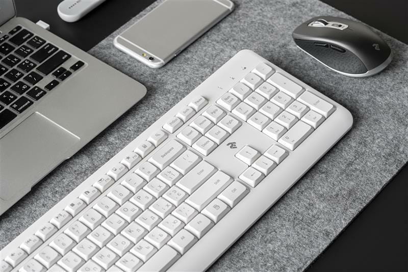 Клавиатура беспроводная 2E KS220 WL Ukr White (2E-KS220WW)