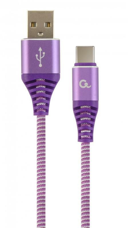 Кабель Cablexpert USB - USB Type-C V 2.0 (M/M), преміум, 1 м, фіолетовий (CC-USB2B-AMCM-1M-PW)