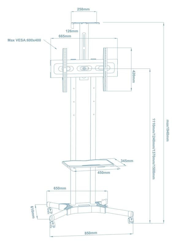 Стойка презентационная Walfix TVS-6004B