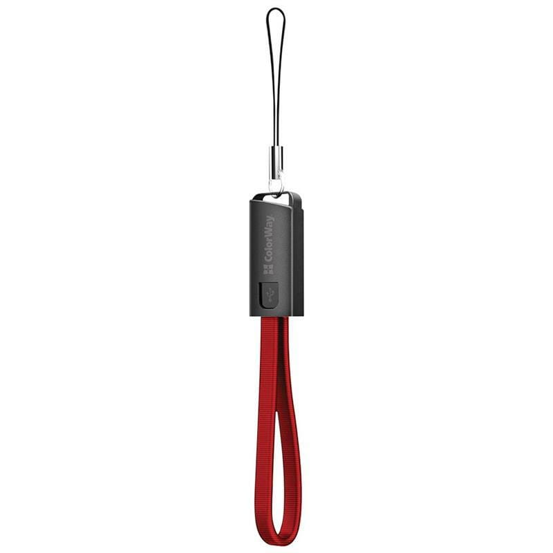 Кабель ColorWay USB - Lightning (M/M), 2.4 А, 0.22 м, Red (CW-CBUL021-RD)