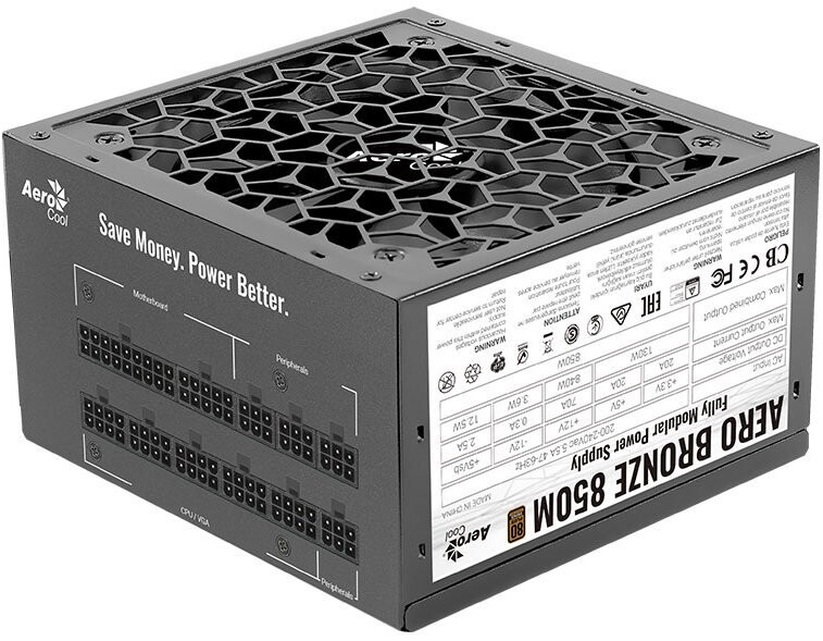 Блок питания AeroCool Aero Bronze 850M Fully Modular (ACPB-AR85AEC.1M) 850W
