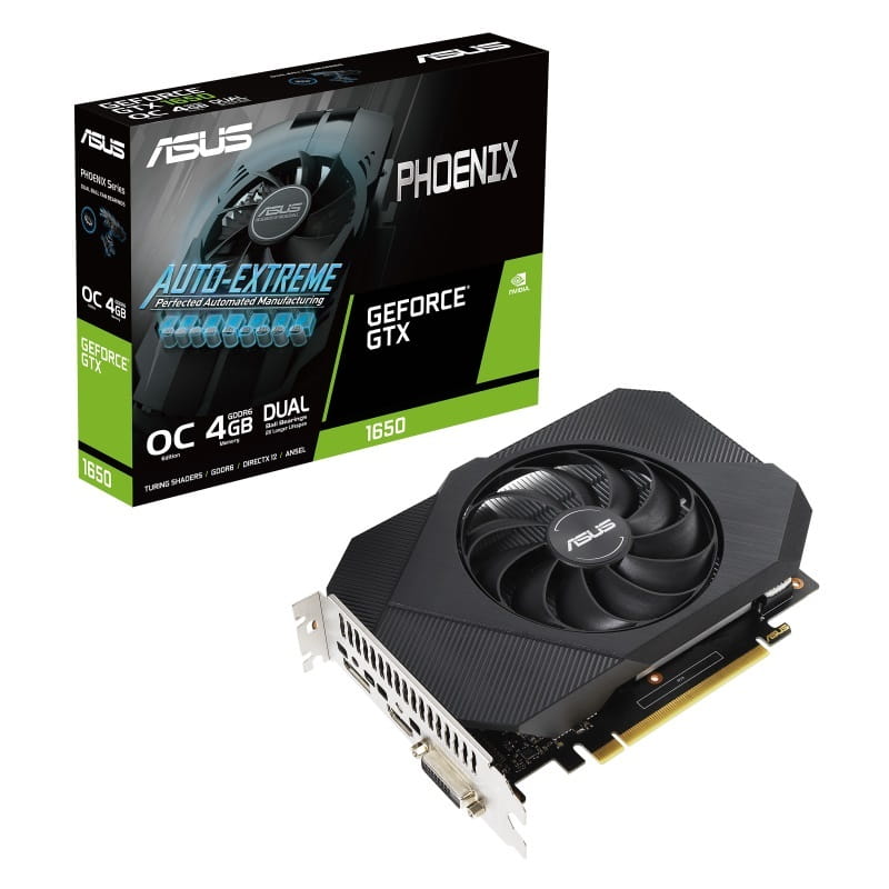 Видеокарта GF GTX 1650 4GB GDDR6 Phoenix OC V2 Asus (PH-GTX1650-O4GD6-P-V2)