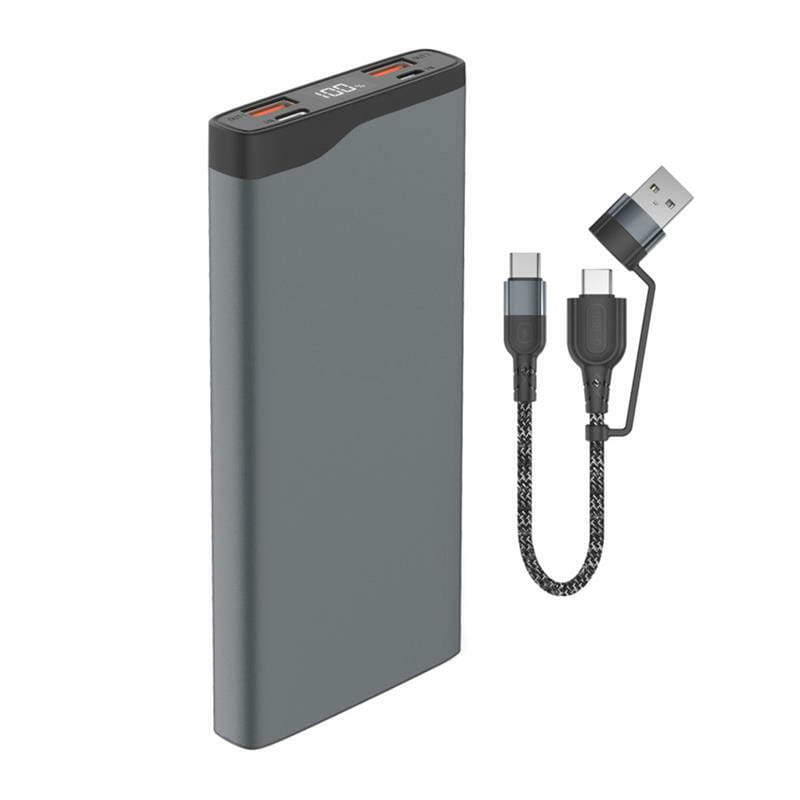 Універсальна мобільна батарея 4smarts VoltHub Pro 10000mAh 22.5W with Quick Charge, PD gunmetal *Select Edition* подарунок