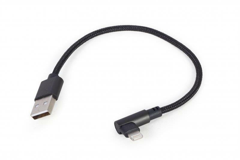 Кабель Cablexpert USB - Lightning (M/M), 0.2 м, черный (CC-USB2-AMLML-0.2M)