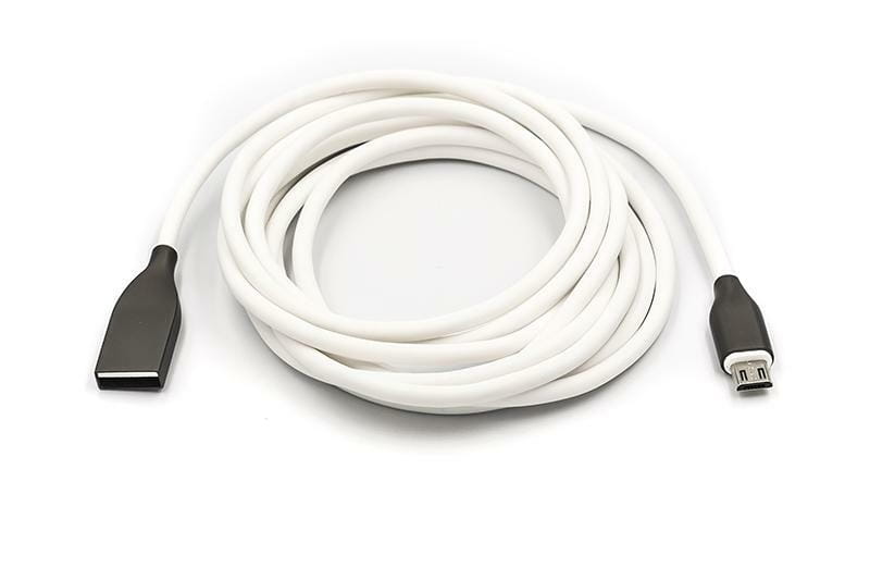 Кабель PowerPlant USB-microUSB, 2м White (CA910731)