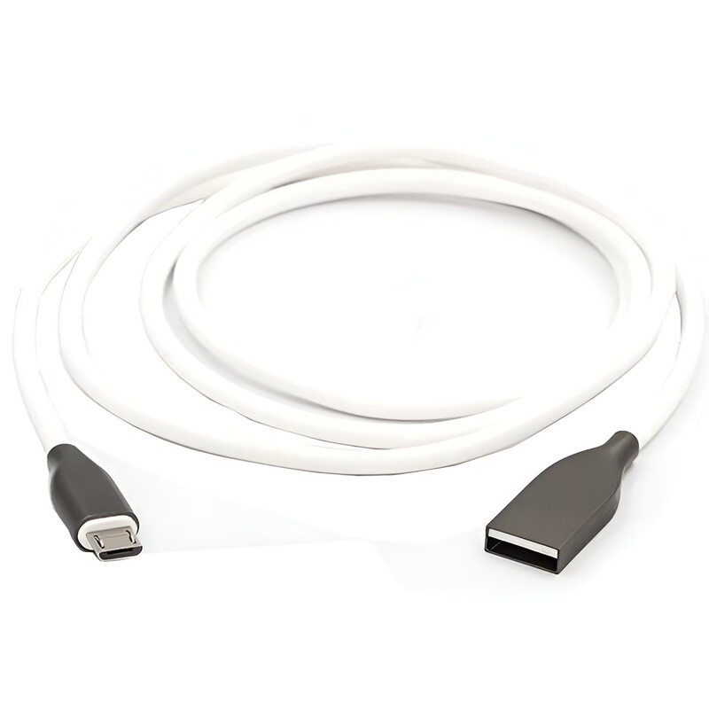Кабель PowerPlant USB-microUSB, 2м White (CA910731)