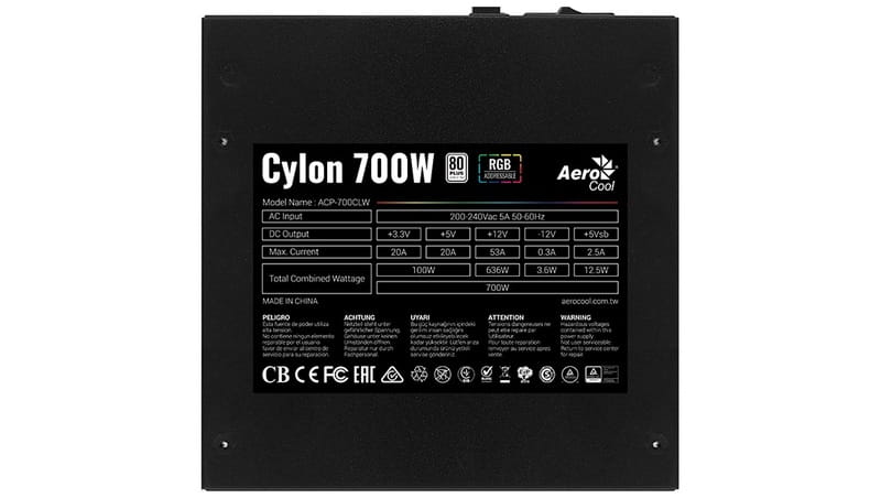 Блок питания AeroCool Cylon 700 (ACPW-CL70AEC.11) 700W