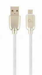 Кабель Cablexpert USB - micro USB (M/M), премиум, 1 м, белый  (CC-USB2R-AMmBM-1M-W)