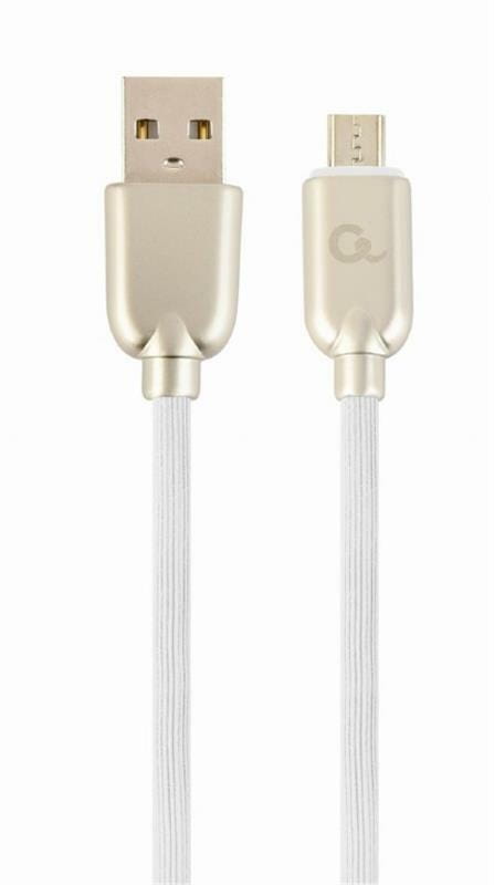 Кабель Cablexpert USB - micro USB (M/M), премиум, 1 м, белый  (CC-USB2R-AMmBM-1M-W)