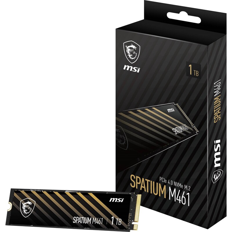 Накопитель SSD 1TB MSI Spatium M461 M.2 2280 PCIe 4.0 x4 NVMe 3D NAND TLC (S78-440L1D0-P83)