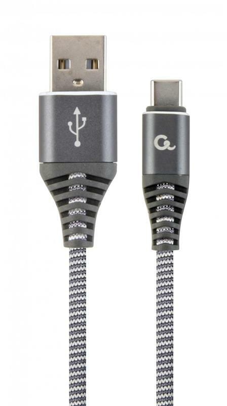Кабель Cablexpert USB - USB Type-C V 2.0 (M/M), премиум, 1 м, серый (CC-USB2B-AMCM-1M-WB2)
