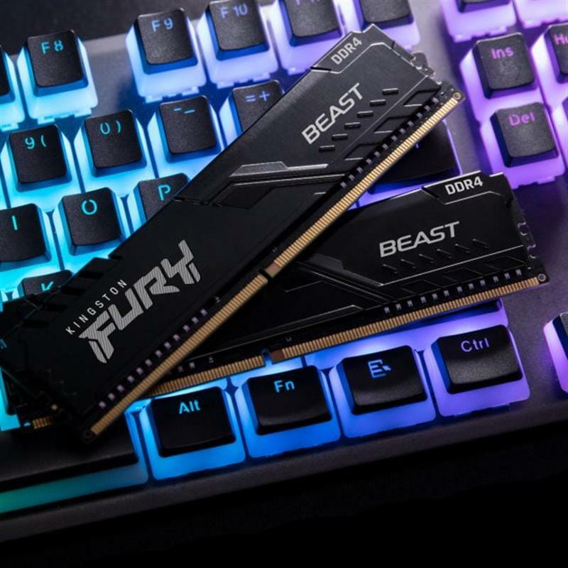 Модуль памяти DDR4 16GB/2666 Kingston Fury Beast Black (KF426C16BB/16)