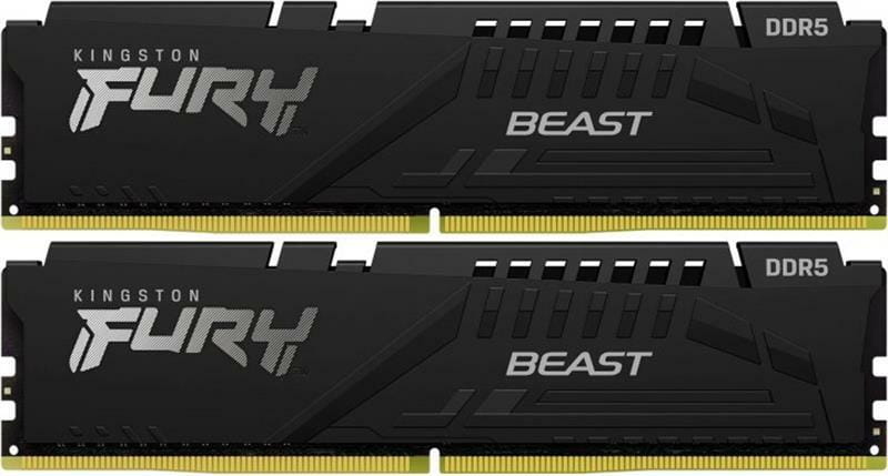 Модуль пам`яті DDR5 2x16GB/4800 Kingston Fury Beast Black (KF548C38BBK2-32)