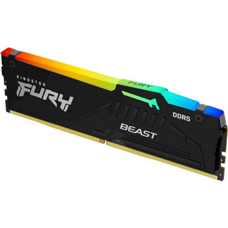 Модуль пам`яті DDR5 16GB/5600 Kingston Fury Beast RGB Black (KF556C36BBEA-16)