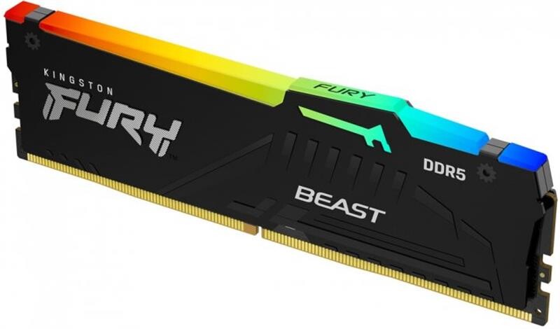 Модуль пам`яті DDR5 32GB/5200 Kingston Fury Beast RGB Black (KF552C40BBA-32)