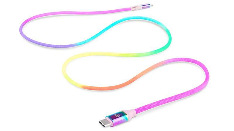 Кабель REAL-EL USB Type-C - Lightning (M/M), 1 м, Rainbow (4743304104710)