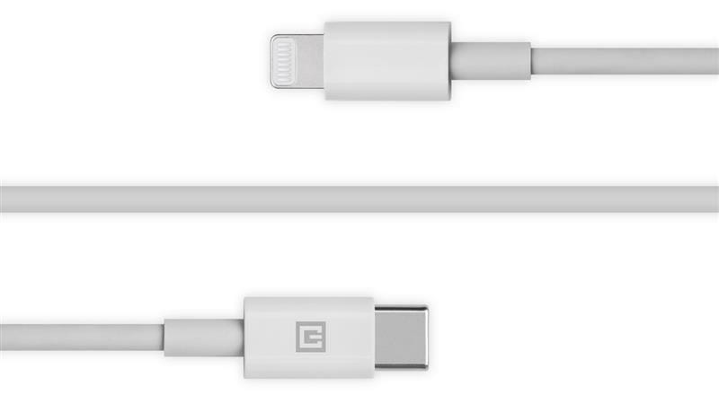 Кабель REAL-EL USB-C-Lightning 1m, White (4743304104680)