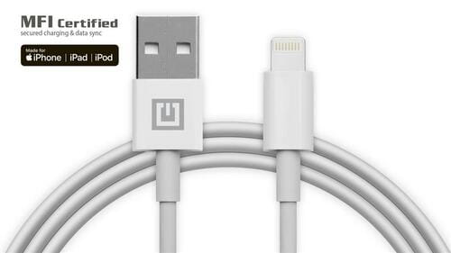 Photos - Cable (video, audio, USB) REAL-EL Кабель  USB - Lightning , 1 м, White  474330410 (M/M)