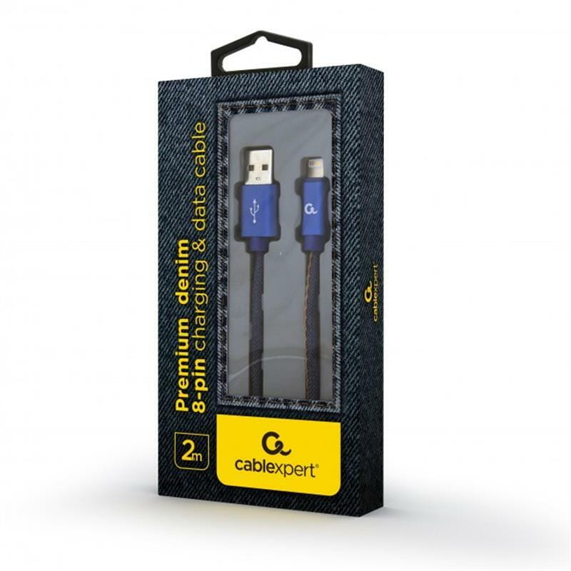 Кабель Cablexpert USB - Lightning (M/M), премиум, 2 м, синий (CC-USB2J-AMLM-2M-BL)