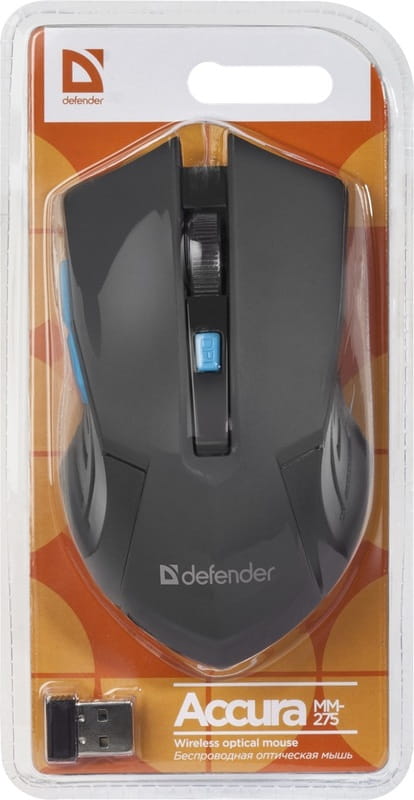 Мышь беспроводная Defender Accura MM-275 (52275) Black/Blue