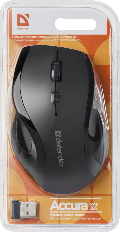 Миша бездротова Defender Accura MM-295 Black (52295)