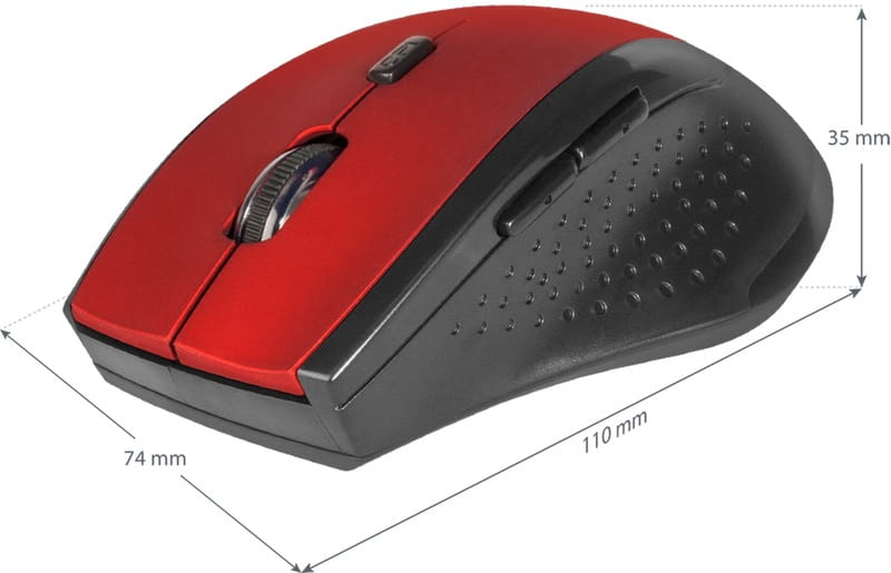Мышь беспроводная Defender Accura MM-365 Red (52367)