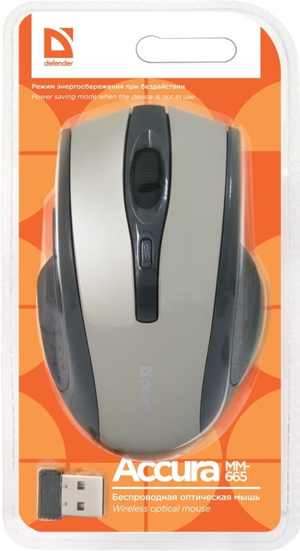 Миша бездротова Defender Accura MM-665 Gray (52666)