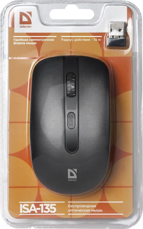 Мышь беспроводная Defender ISA-135 Black (52435)