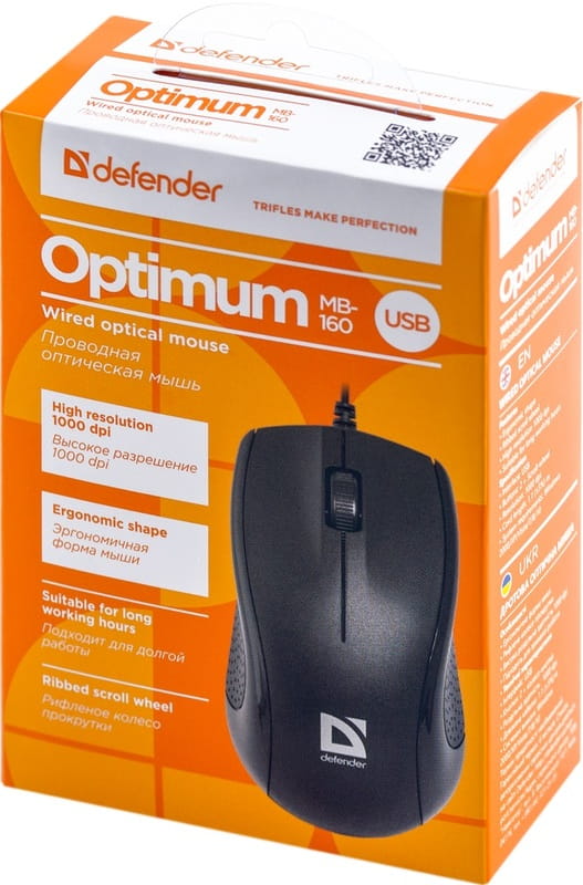 Мышь Defender Optimum MB-160 Black (52160)