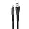Фото - Кабель ColorWay USB - Lightning (M/M), 2.4 А, Zinc Alloy + Led, 1 м, Black (CW-CBUL035-BK) | click.ua