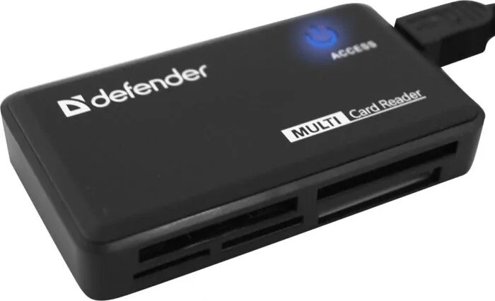 Універсальний картрідер Defender Optimus USB 2.0 Black 5 слотів (83501)