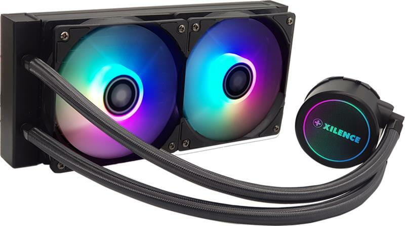 Система водяного охлаждения Xilence LQ240 ARGB (XC977), Intel:1200/1366/1150/1151/1155/1156/2011/2066, AMD:FM2+/FM2/FM1/AM4/AM3+/AM3/AM2+/AM2/TR4, 274х120х27 мм, 3-pin, 4-pin