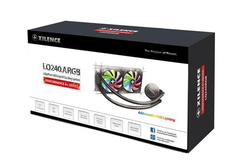 Система водяного охлаждения Xilence LQ240 ARGB (XC977), Intel:1200/1366/1150/1151/1155/1156/2011/2066, AMD:FM2+/FM2/FM1/AM4/AM3+/AM3/AM2+/AM2/TR4, 274х120х27 мм, 3-pin, 4-pin