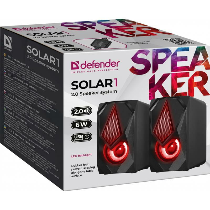 Акустическая система Defender Solar 1 Black (65401)