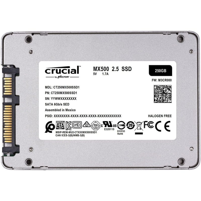 Накопичувач SSD  250GB Crucial MX500 2.5" SATAIII 3D TLC (CT250MX500SSD1)