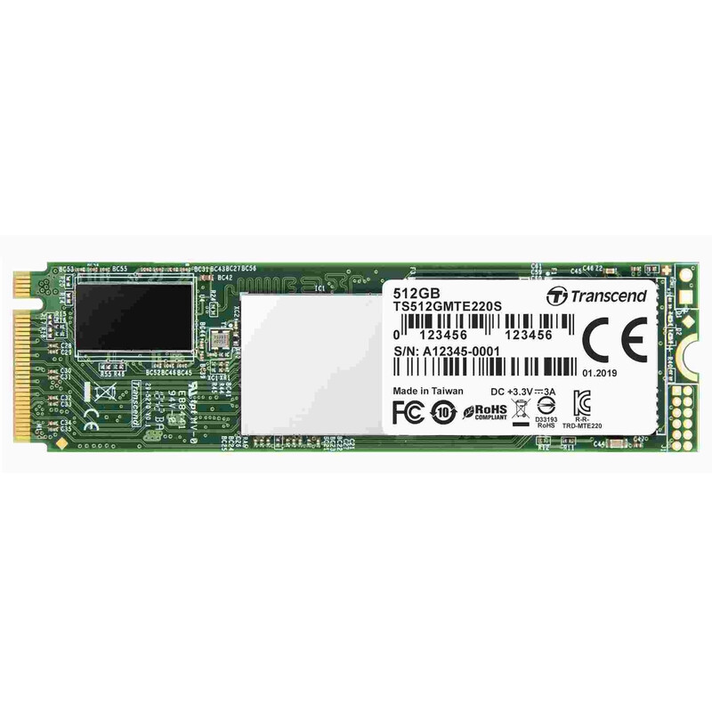 Накопичувач SSD  512GB Transcend 220S M.2 2280 PCIe 3.0 x4 3D TLC (TS512GMTE220S)