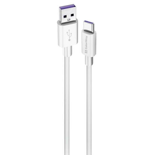 Фото - Кабель ColorWay   USB-USB Type-C, 5.0А, 1м, White  CW-CBUC019 (CW-CBUC019-WH)