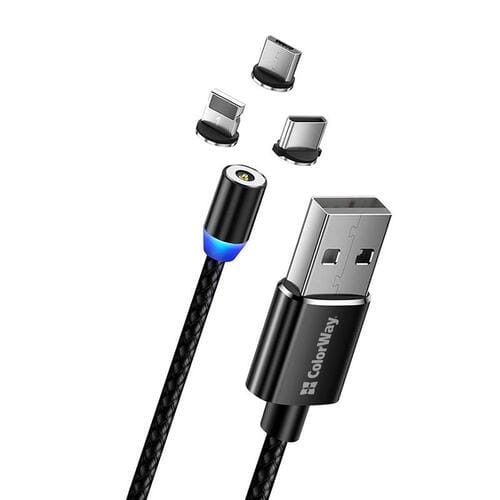 Фото - Кабель ColorWay   Magnetic USB - Lightning + micro USB + USB Type-C , 2 (M/M)