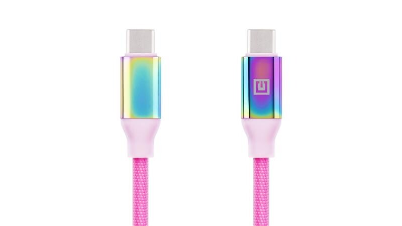 Кабель REAL-EL Premium Rainbow USB Type C-USB Type C 1m (4743304104741)