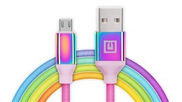 Кабель REAL-EL Premium Rainbow USB-microUSB 1m (4743304104727)