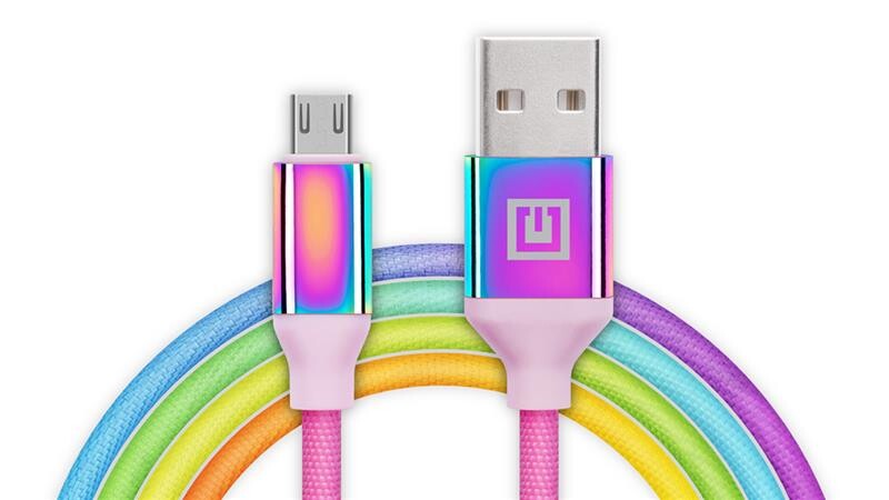Кабель REAL-EL Premium Rainbow USB-microUSB 1m (4743304104727)