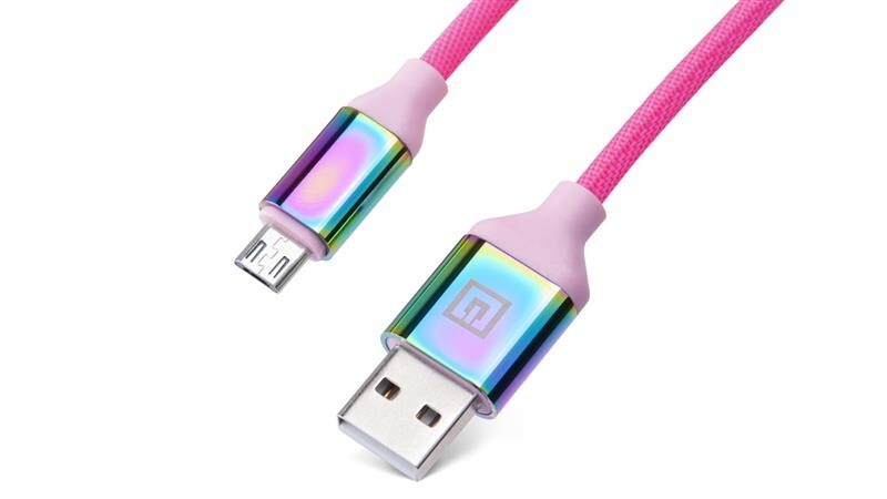 Кабель REAL-EL Premium Rainbow USB-microUSB 1m (4743304104727)