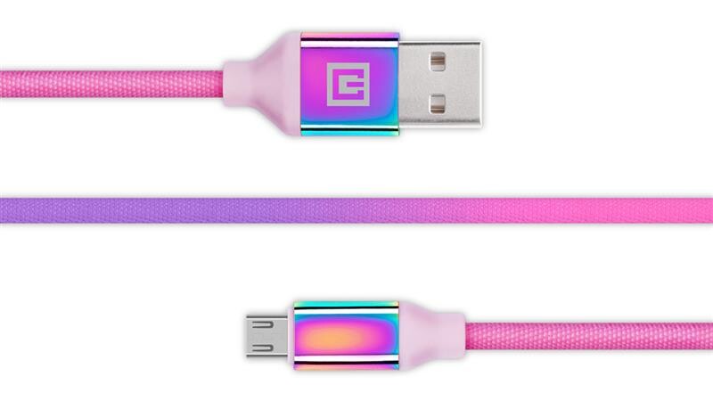 Кабель REAL-EL Premium Rainbow USB-microUSB 1m (4743304104727)
