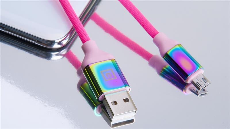 Кабель REAL-EL Premium Rainbow USB-microUSB 1m (4743304104727)