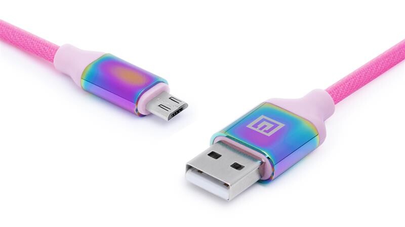 Кабель REAL-EL Premium Rainbow USB-microUSB 1m (4743304104727)
