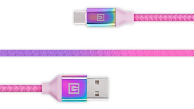 Кабель REAL-EL Premium Rainbow USB-USB Type C 1m (4743304104734)