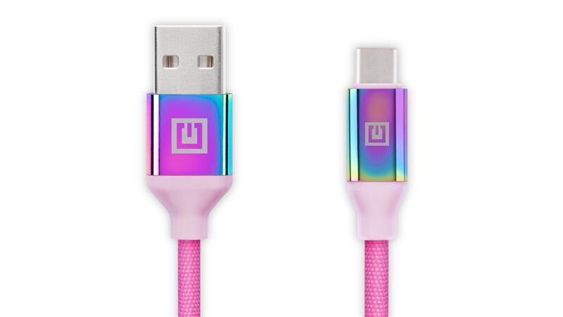 Кабель REAL-EL Premium Rainbow USB-USB Type C 1m (4743304104734)